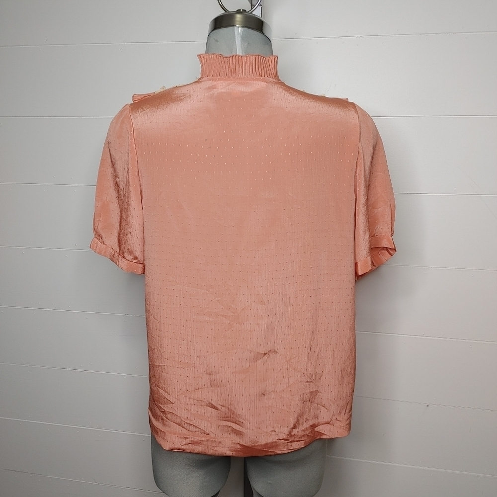 STUNNING Vintage 70's Ruffle Blouse Size M - Picture 5 of 12